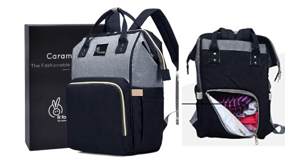 R for Rabbit Caramello Breezy Diaper Bags Grey Baby Gear
